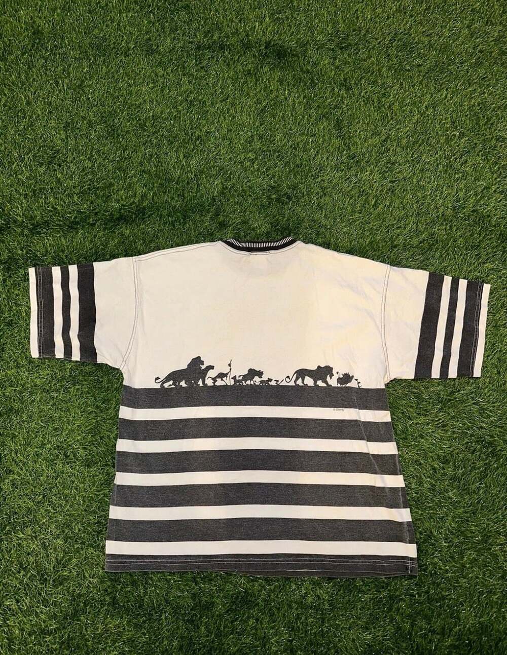 Vintage 1990s Disney The Lion King Striped T-Shirt Medium - Picture 2 of 5